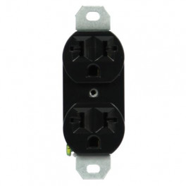 120/240 20A-Universal Duplex Outlet Black