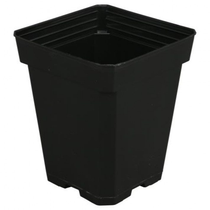 Gro Pro Black Plastic Pot 5 in x 5 in x 6.5 in