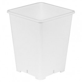 Gro Pro Premium White Square Pot 6 in x 6 in x 8 in (100/Cs)