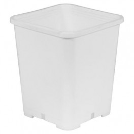 Gro Pro Premium White Square Pot 7 in x 7 in x 9 in (100/Cs)