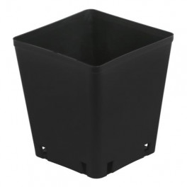 Gro Pro Black Plastic Square Pot 5 x 5 x 5.25 in (8400/Plt)