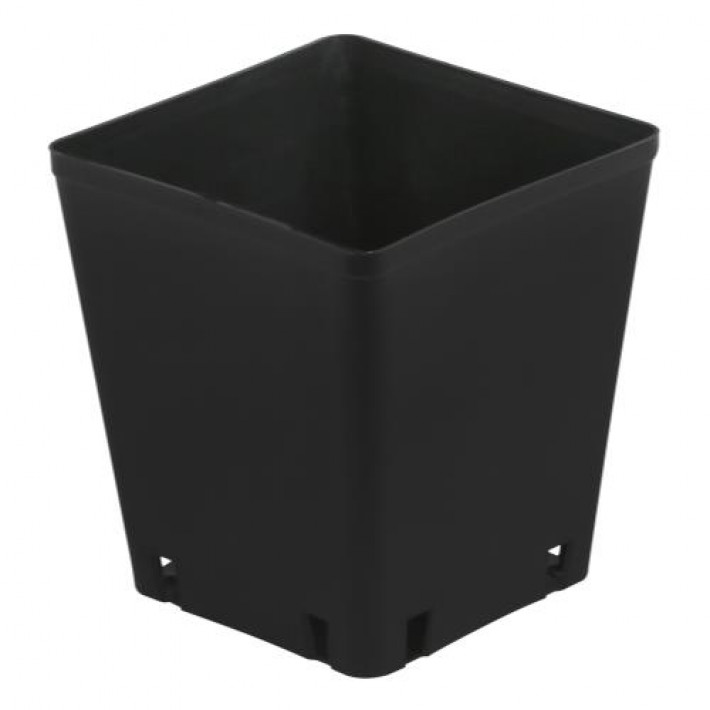 Gro Pro Black Plastic Square Pot 5 x 5 x 5.25 in (8400/Plt)