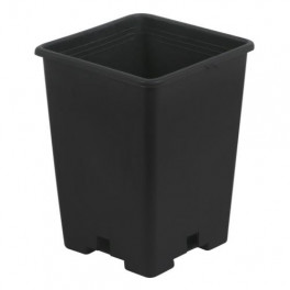 Gro Pro Black Plastic Square Pot 5 x 5 x 7 in (4480/Plt)