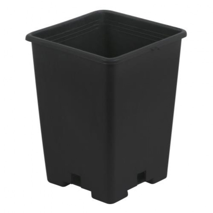 Gro Pro Black Plastic Square Pot 5 x 5 x 7 in (4480/Plt)