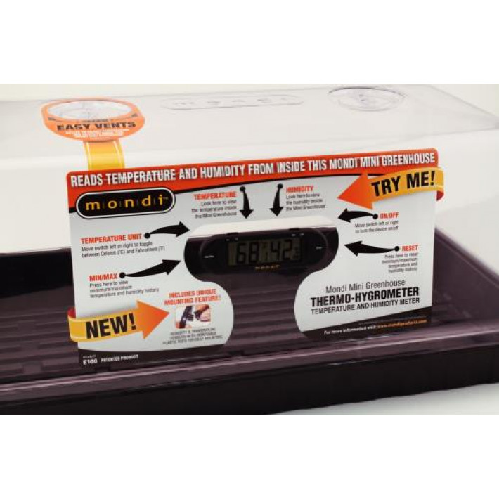 Mondi Mini Greenhouse Thermo-Hygrometer (25/Cs)