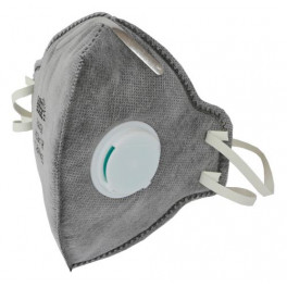 Grower's Edge Clean Room Vertical Fold-Flat Active Carbon Respirator Mask w/ Valve (10/Cs)