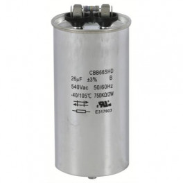 Replacement Capacitors HPS 1000 - 26 MFD 525 Volt (Single/Wet)